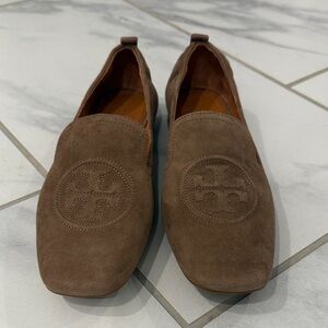 Tory Burch Brown Suede Loafers